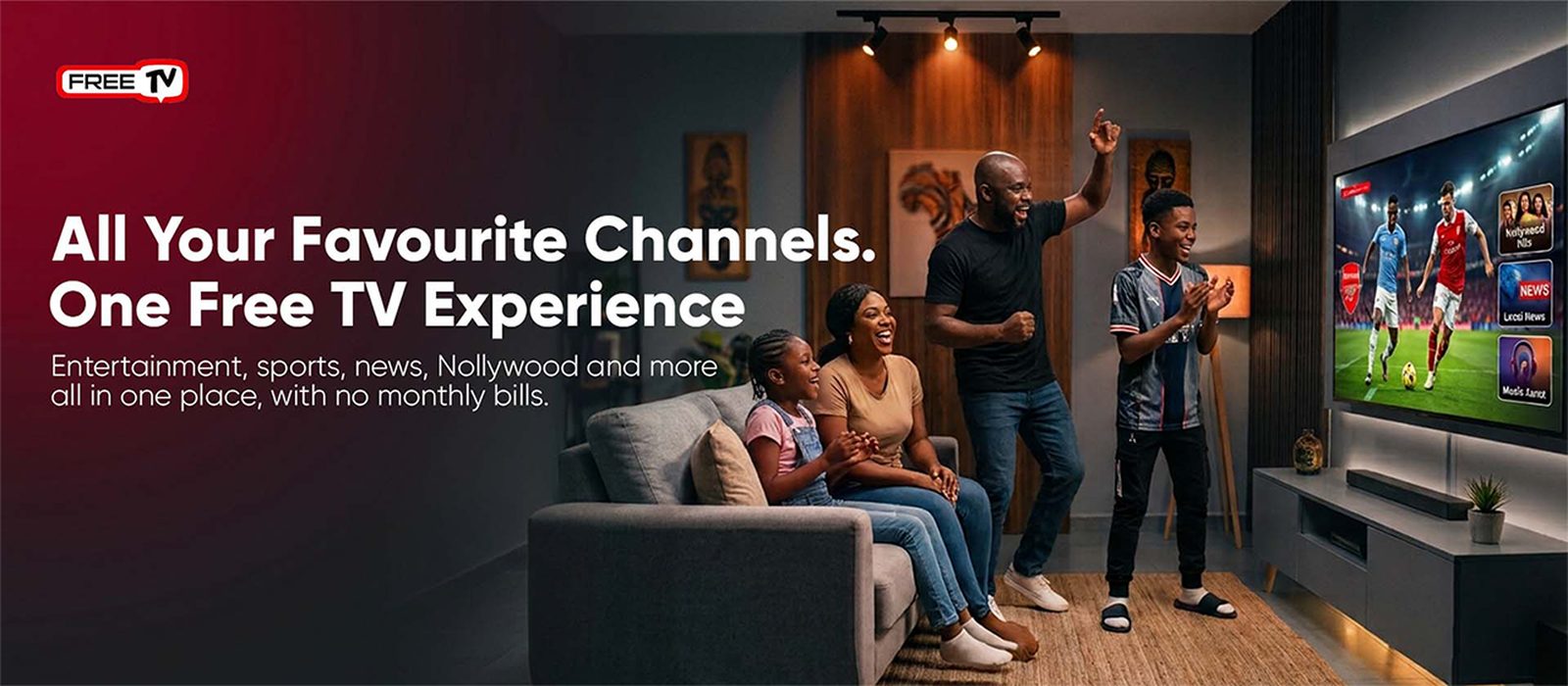 Nigeria's Digital TV Made For Everyone. Enjoy 100+ channels of local stories, entertainment and more, completely free.